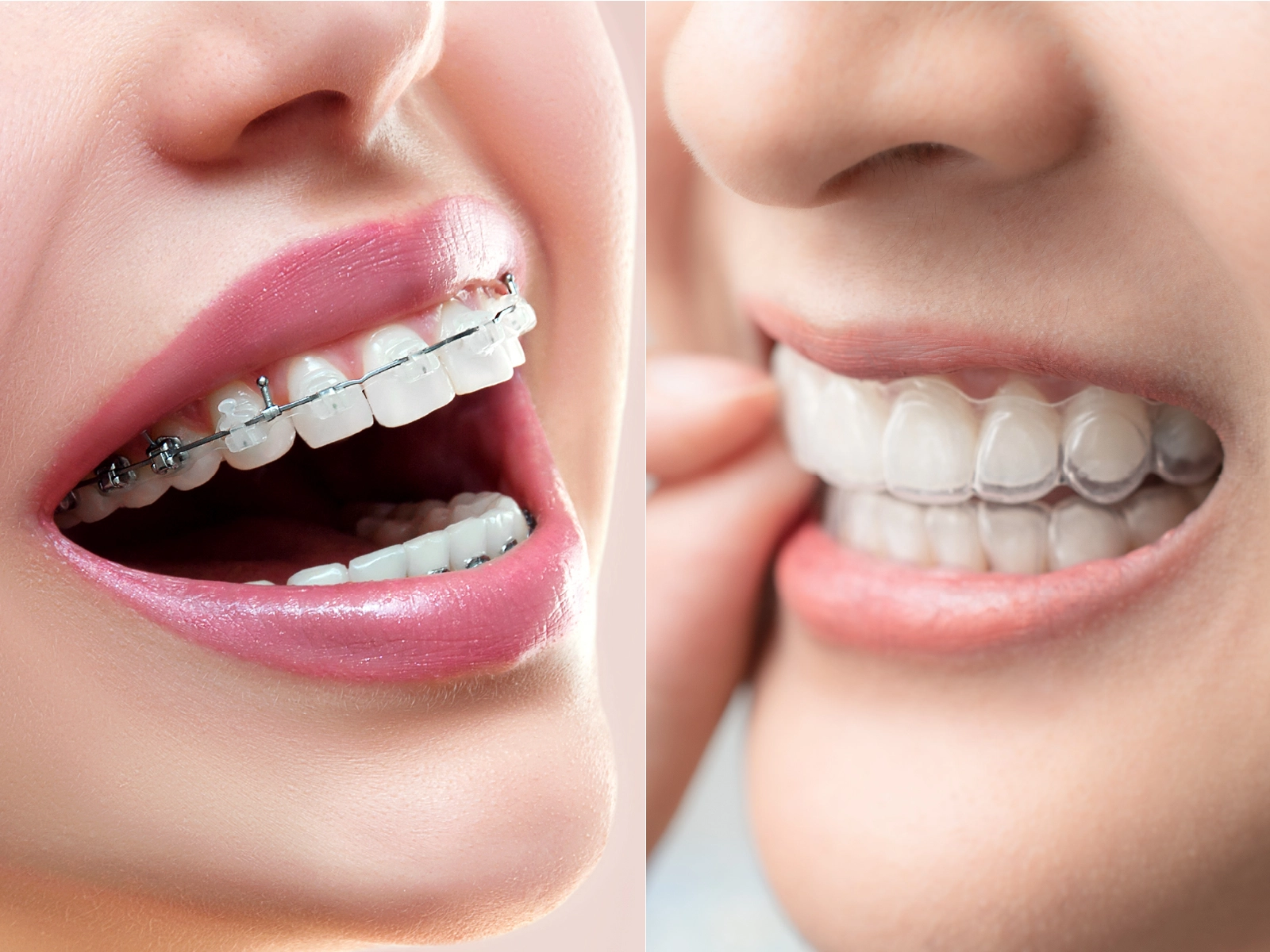 A comparison between invisible braces and traditional metal braces